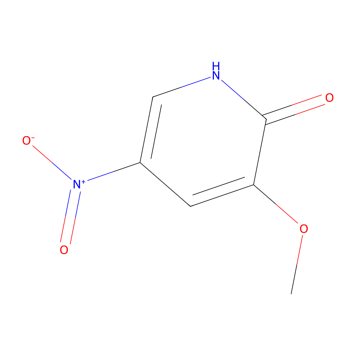 3-Methoxy-5-nitropyridin-2-ol molecular structure, CAS 75710-99-5