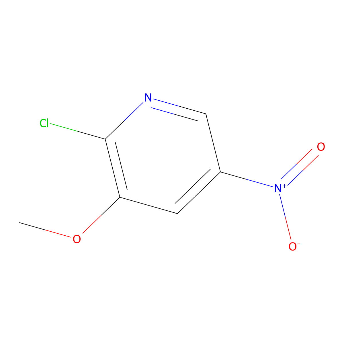 2-Chloro-3-methoxy-5-nitropyridine molecular structure, CAS 75711-00-1