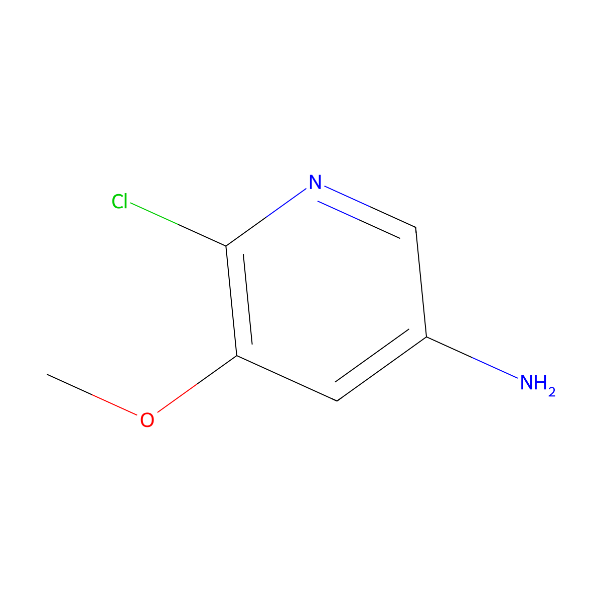 6-Chloro-5-methoxypyridin-3-amine molecular structure, CAS 75711-01-2