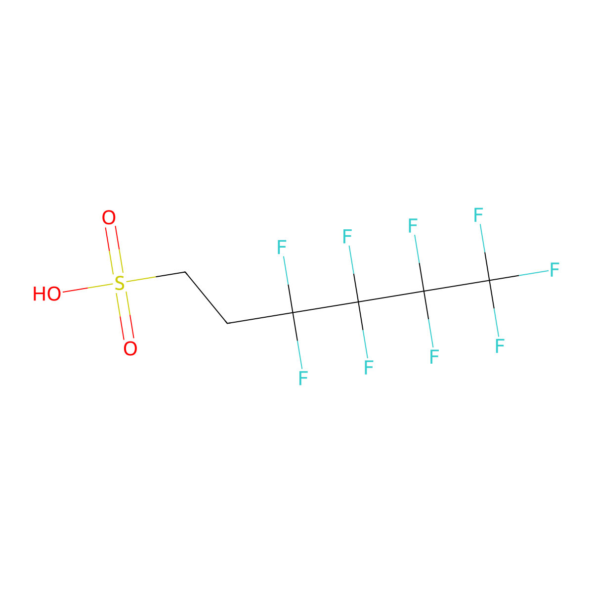 4:2 Fluorotelomer sulfonic acid molecular structure, CAS 757124-72-4