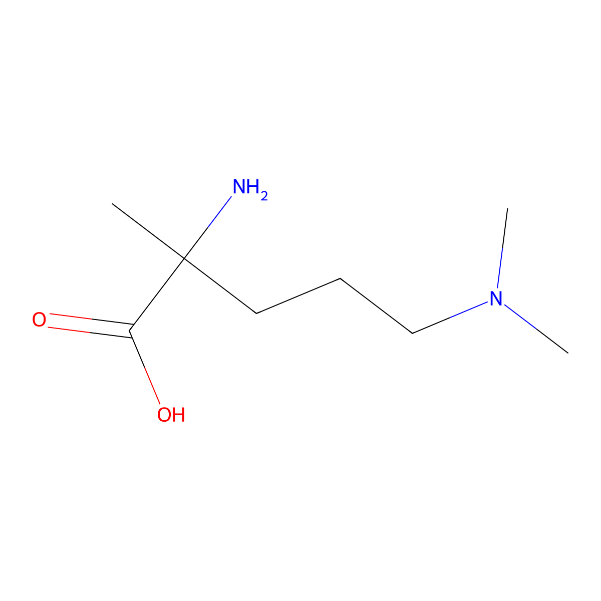2-Amino-5-(dimethylamino)-2-methylpentanoic acid molecular structure, CAS 757133-92-9