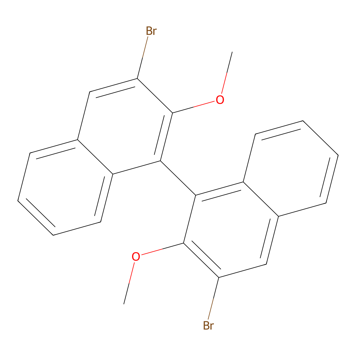 (R)-3,3'-Dibromo-2,2'-dimethoxy-1,1'-binaphthalene molecular structure, CAS 75714-59-9