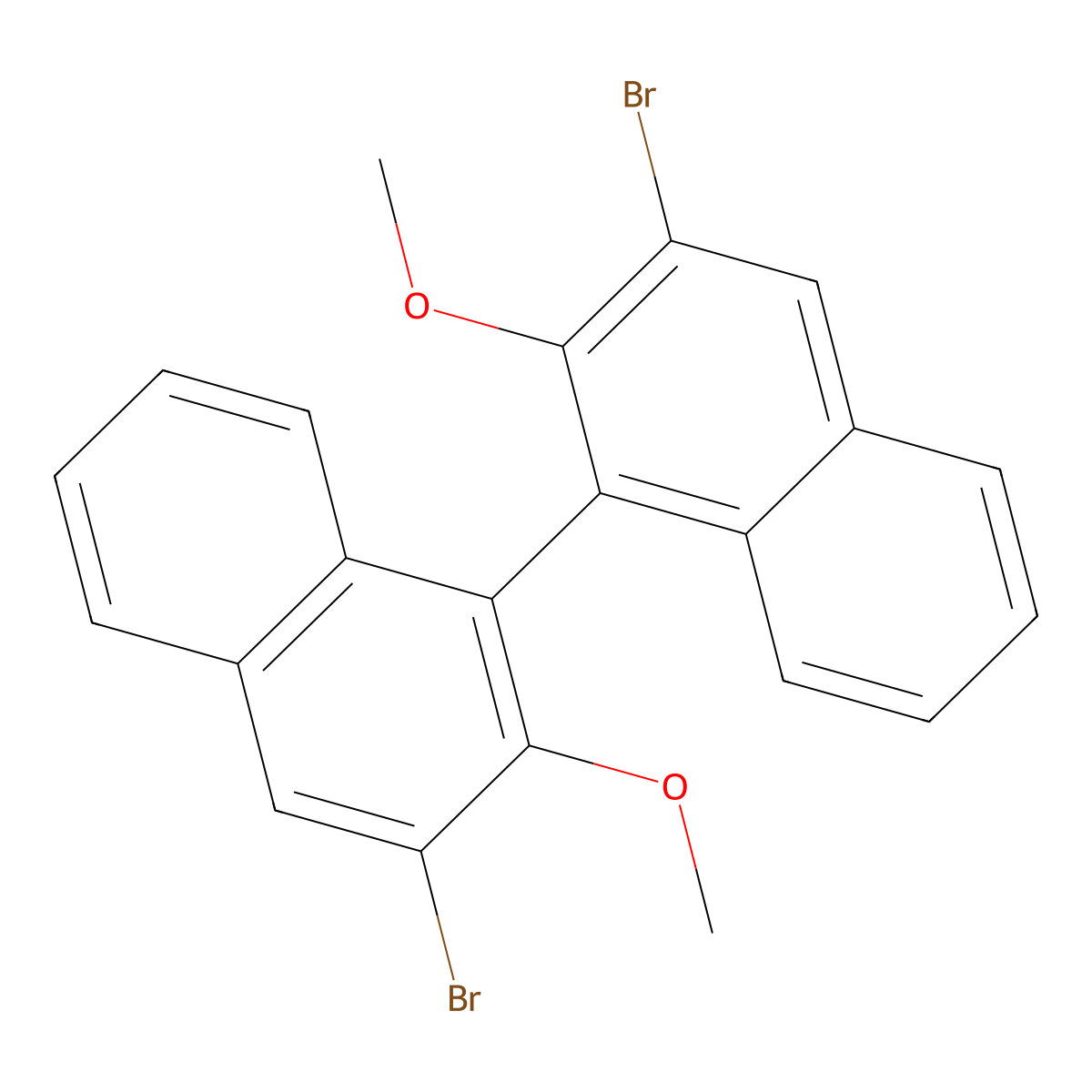 (S)-3,3'-Dibromo-2,2'-dimethoxy-1,1'-binaphthalene molecular structure, CAS 75714-60-2