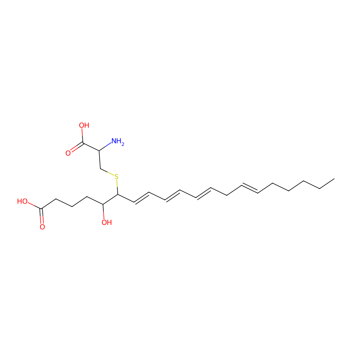 Leukotriene E4 molecular structure, CAS 75715-89-8