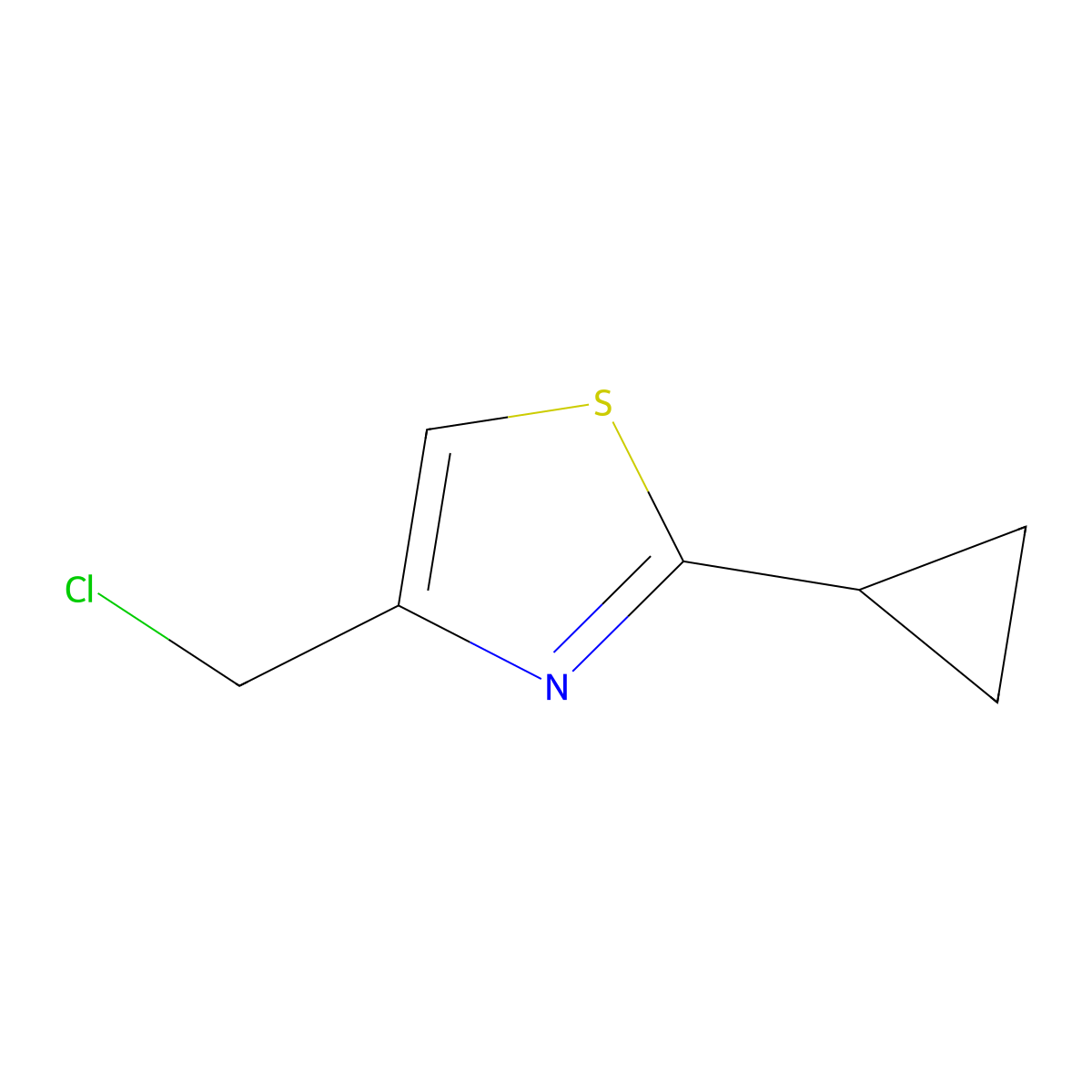 4-(Chloromethyl)-2-cyclopropyl-1,3-thiazole molecular structure, CAS 757155-82-1