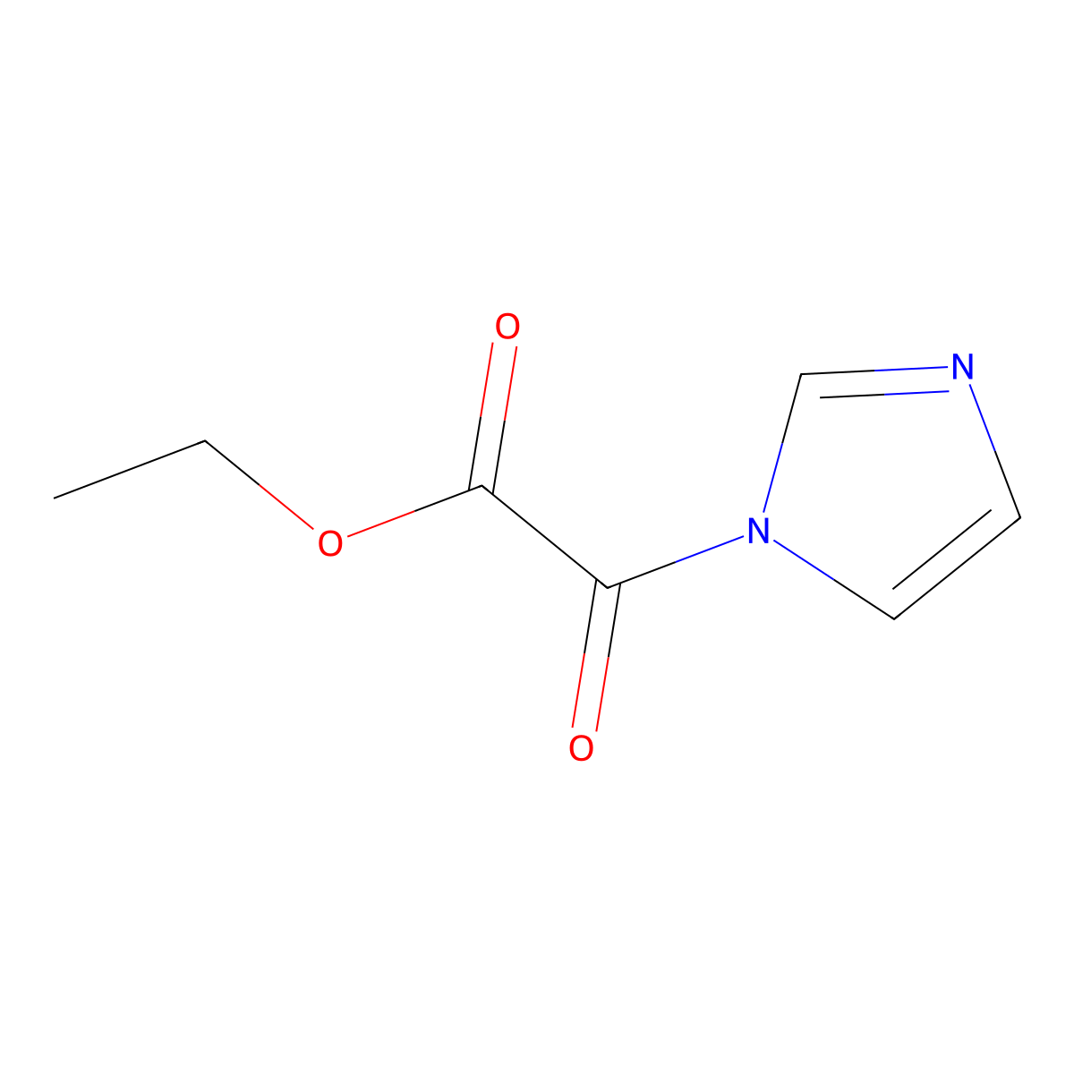 ethyl 2-(1H-imidazol-1-yl)-2-oxoacetate molecular structure, CAS 75716-82-4
