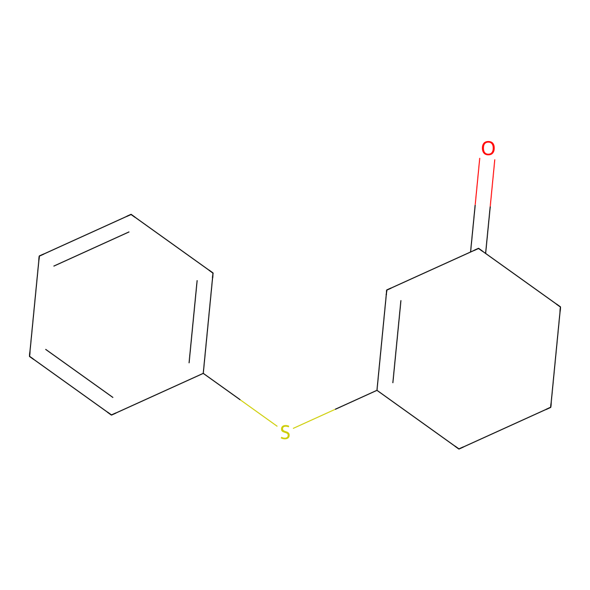 3-(Phenylsulfanyl)-2-cyclohexen-1-one molecular structure, CAS 75717-39-4