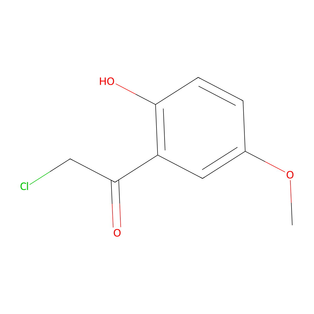 2-Chloro-1-(2-hydroxy-5-methoxyphenyl)ethanone molecular structure, CAS 75717-53-2