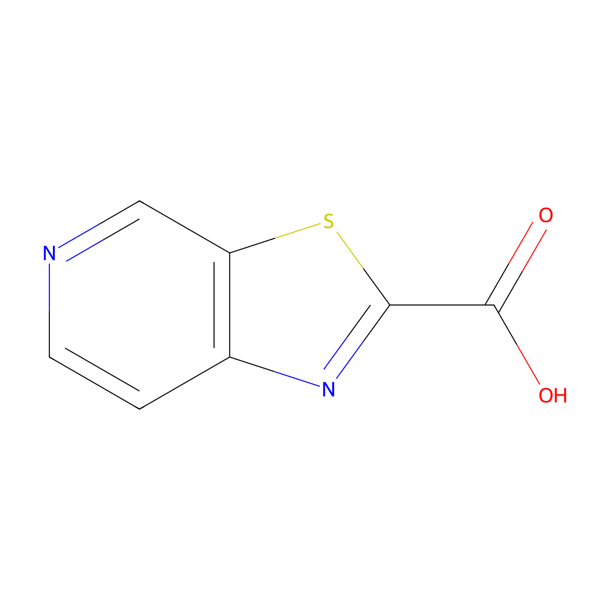 Thiazolo[5,4-c]pyridine-2-carboxylic acid molecular structure, CAS 757172-82-0
