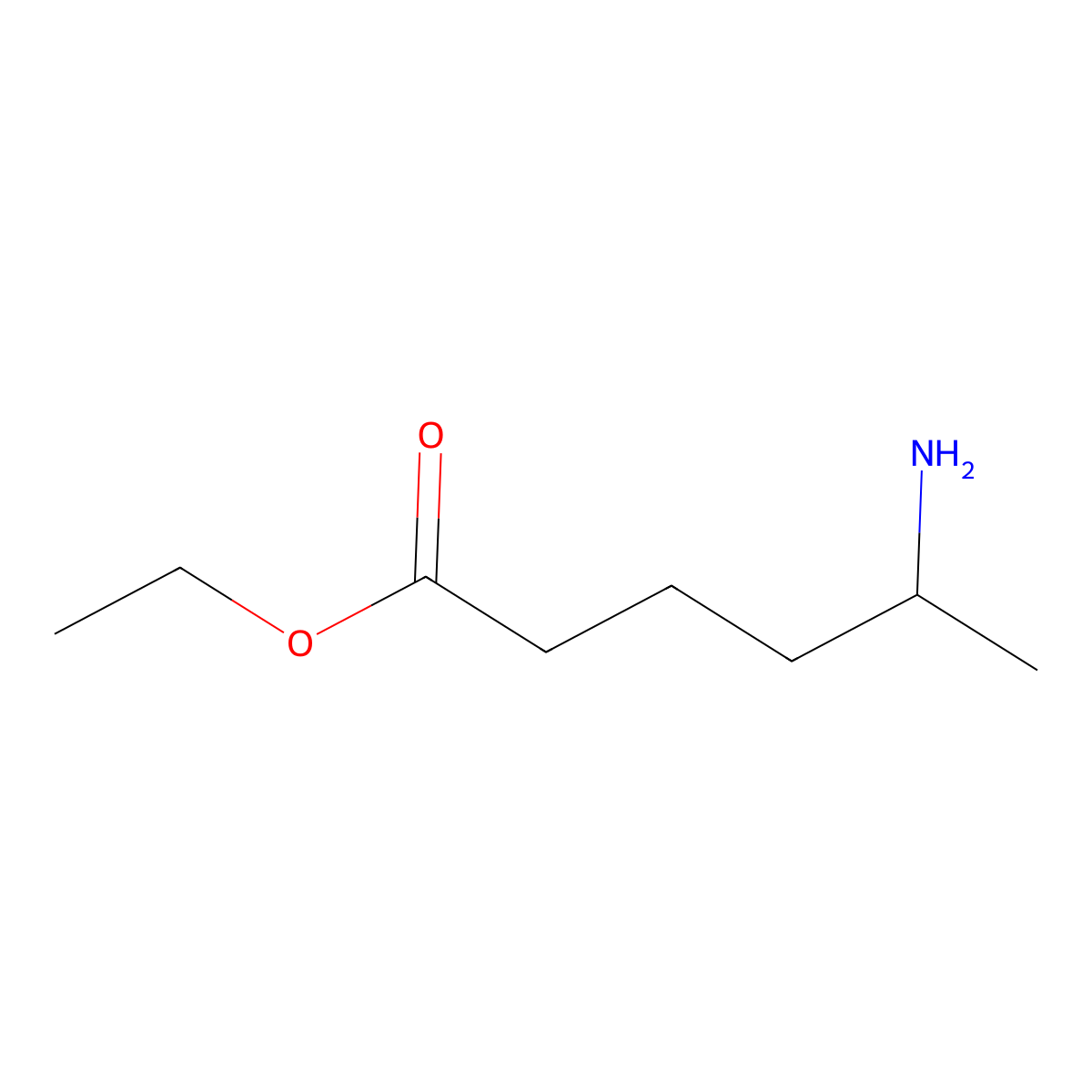 Ethyl 5-aminohexanoate molecular structure, CAS 757173-16-3