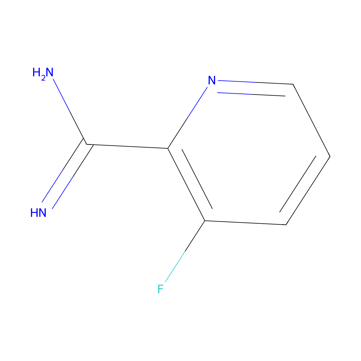 3-Fluoropicolinimidamide molecular structure, CAS 757174-04-2