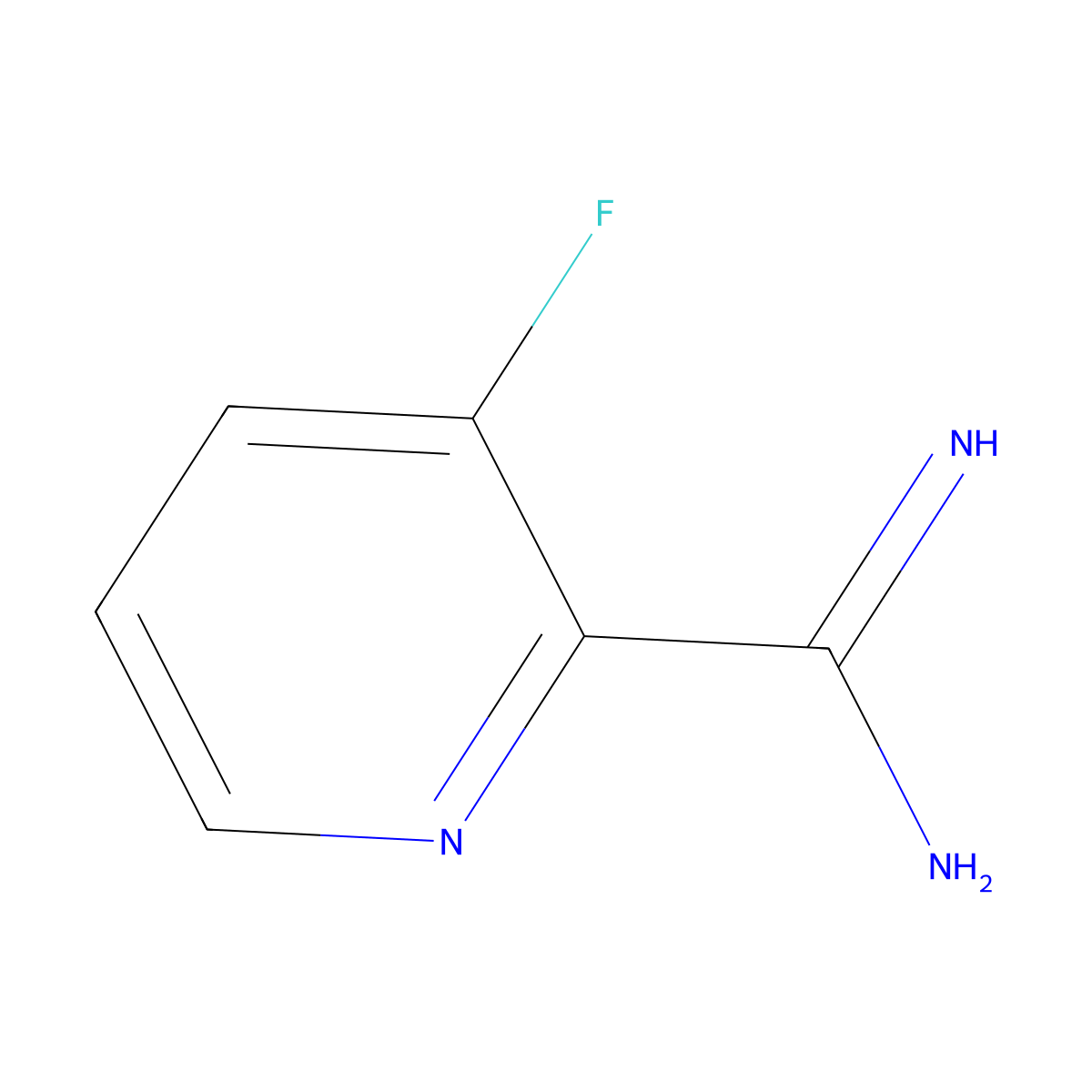 3-Fluoropicolinimidamide molecular structure, CAS 757174-04-2