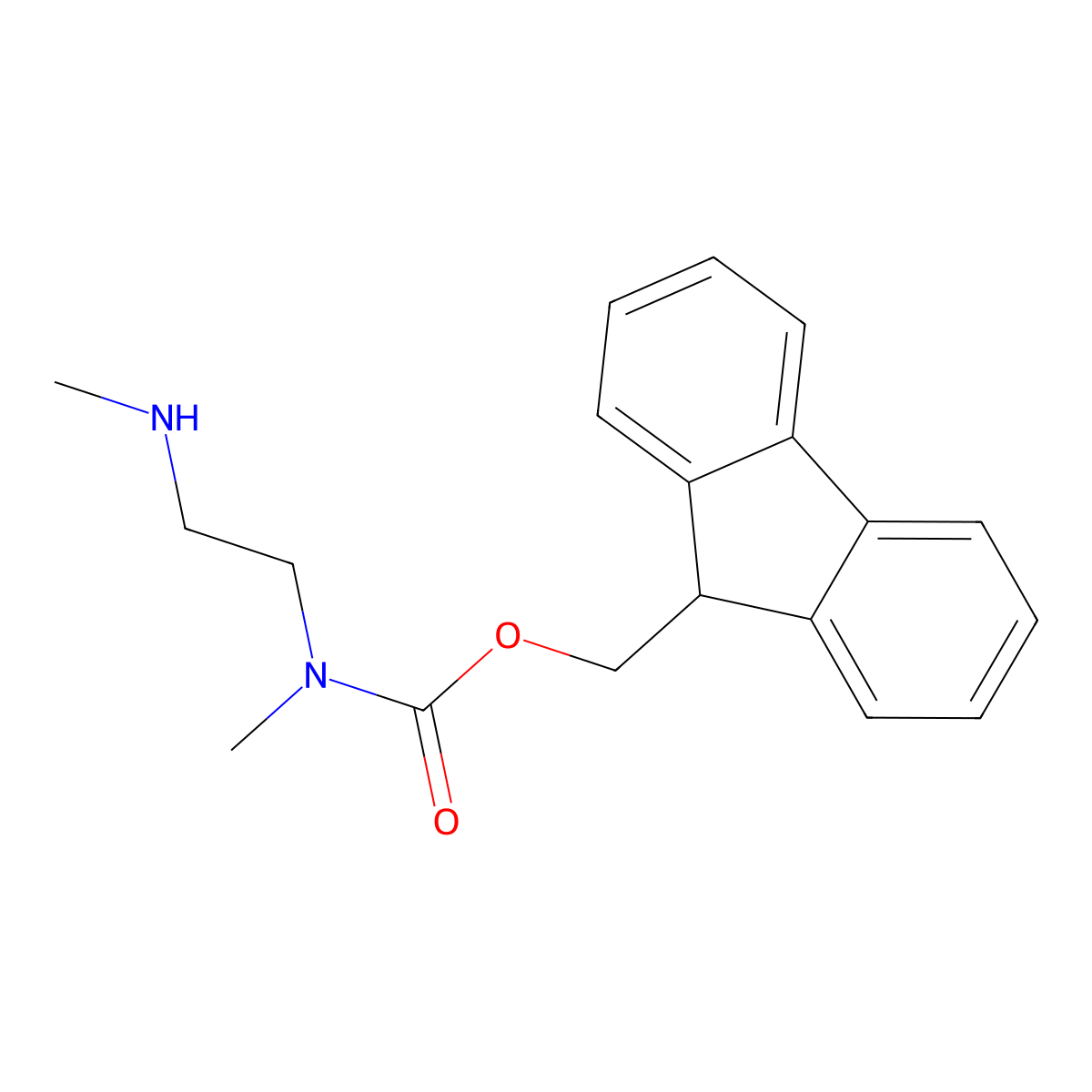 (9H-fluoren-9-yl)methyl methyl2-(methylamino)ethylcarbamate molecular structure, CAS 757183-39-4