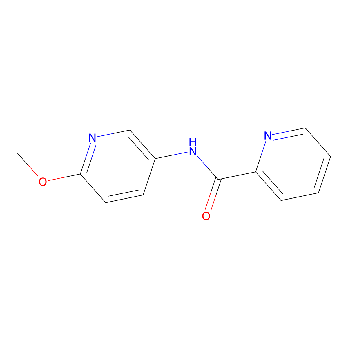 N-(6-methoxypyridin-3-yl)pyridine-2-carboxamide molecular structure, CAS 757184-42-2