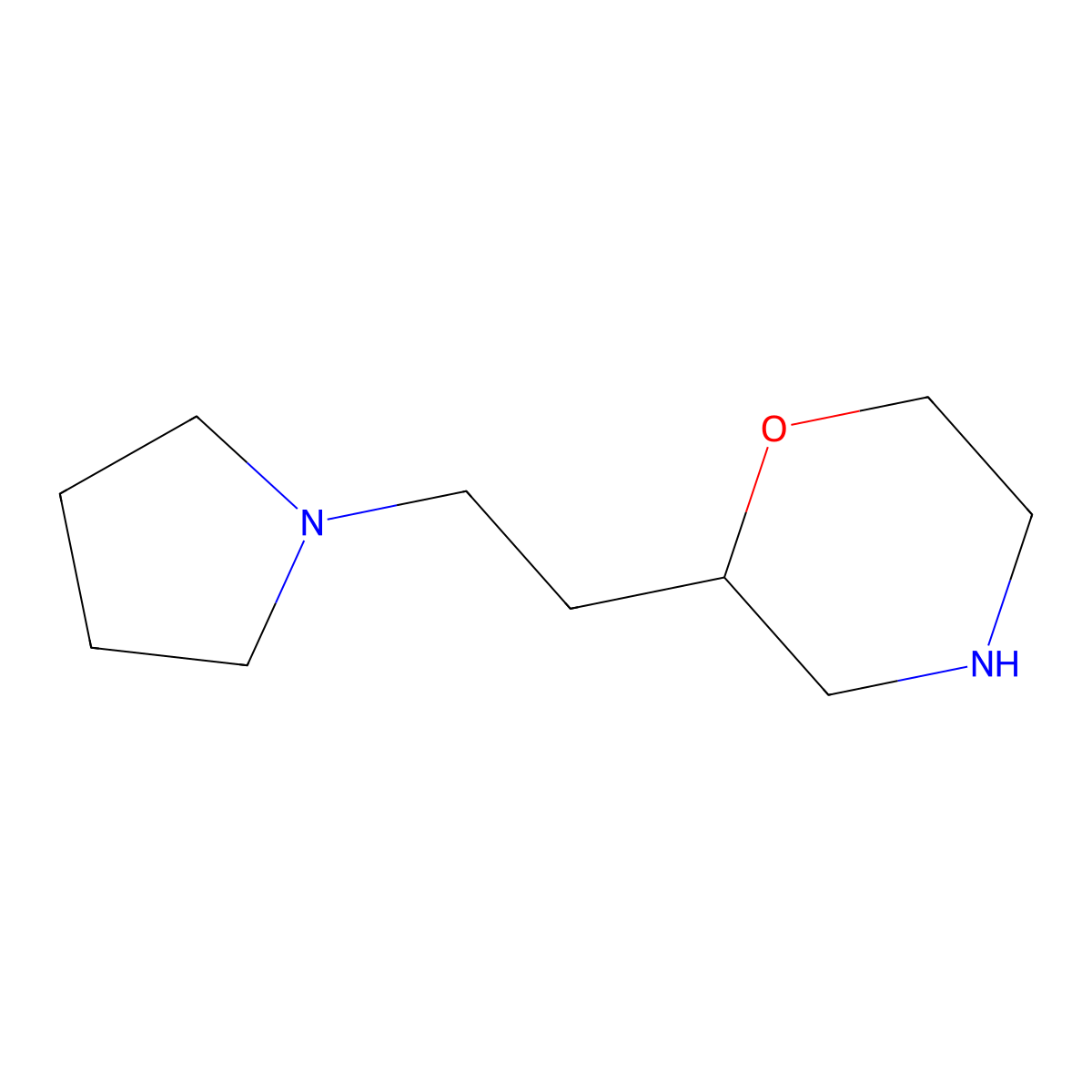 2-[2-(Pyrrolidin-1-yl)ethyl]morpholine molecular structure, CAS 757185-98-1