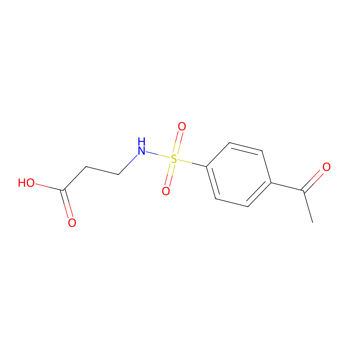 3-(4-Acetylbenzenesulfonamido)propanoic acid molecular structure, CAS 757192-71-5
