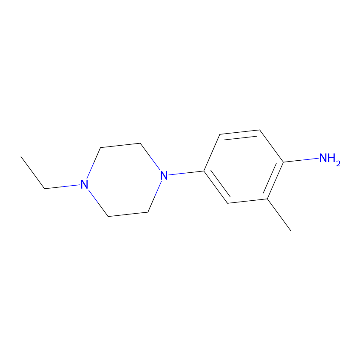 4-(4-Ethylpiperazin-1-yl)-2-methylaniline molecular structure, CAS 757192-75-9