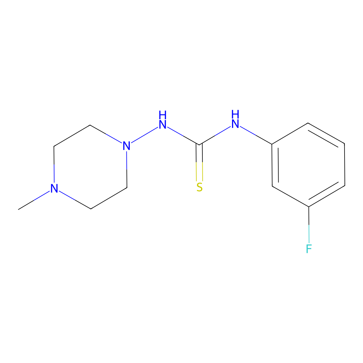 1-(3-Fluorophenyl)-3-(4-methylpiperazin-1-yl)thiourea molecular structure, CAS 757195-98-5