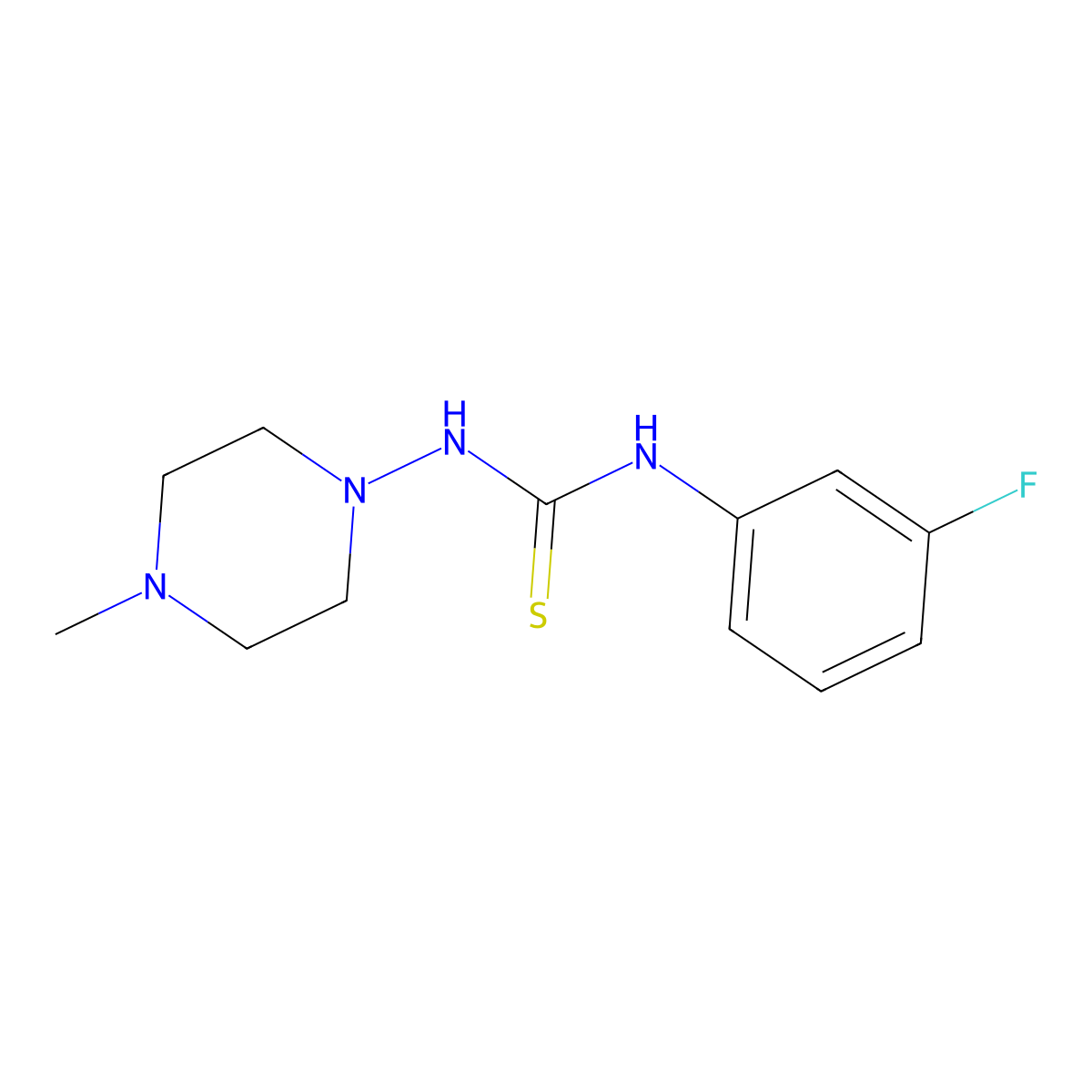 1-(3-Fluorophenyl)-3-(4-methylpiperazin-1-yl)thiourea molecular structure, CAS 757195-98-5