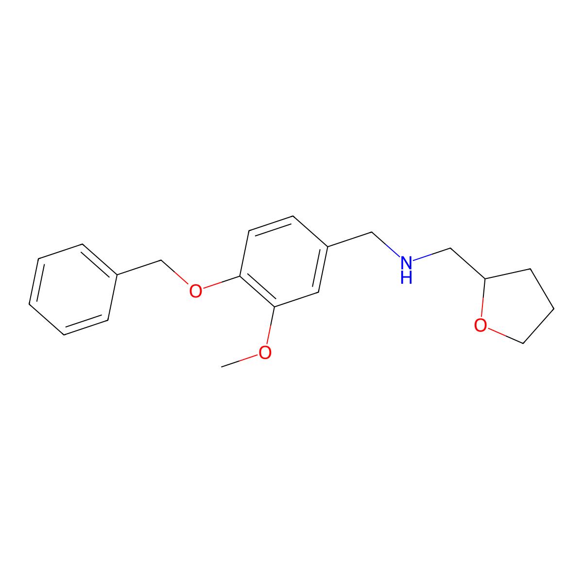 N-[(3-methoxy-4-phenylmethoxyphenyl)methyl]-1-(oxolan-2-yl)methanamine molecular structure, CAS 757196-46-6