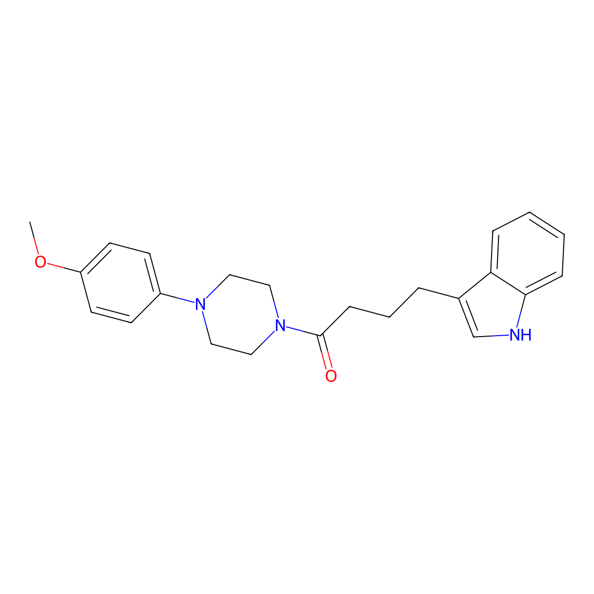 4-(1H-indol-3-yl)-1-[4-(4-methoxyphenyl)piperazin-1-yl]butan-1-one molecular structure, CAS 757199-93-2