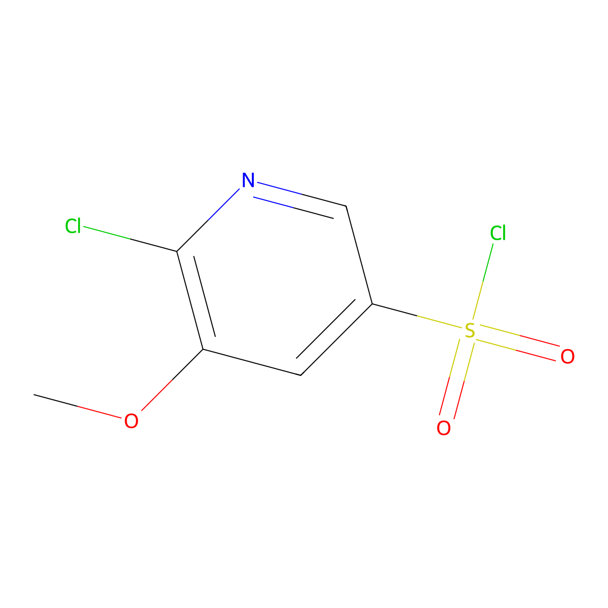 6-Chloro-5-methoxypyridine-3-sulfonyl chloride molecular structure, CAS 75720-93-3