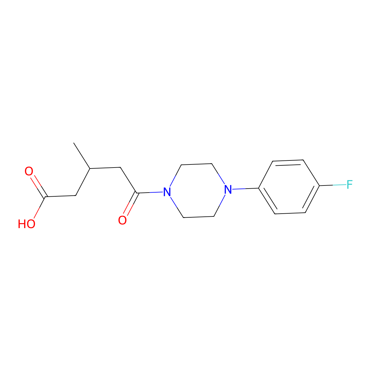 5-[4-(4-Fluorophenyl)piperazin-1-yl]-3-methyl-5-oxopentanoic acid molecular structure, CAS 757200-79-6