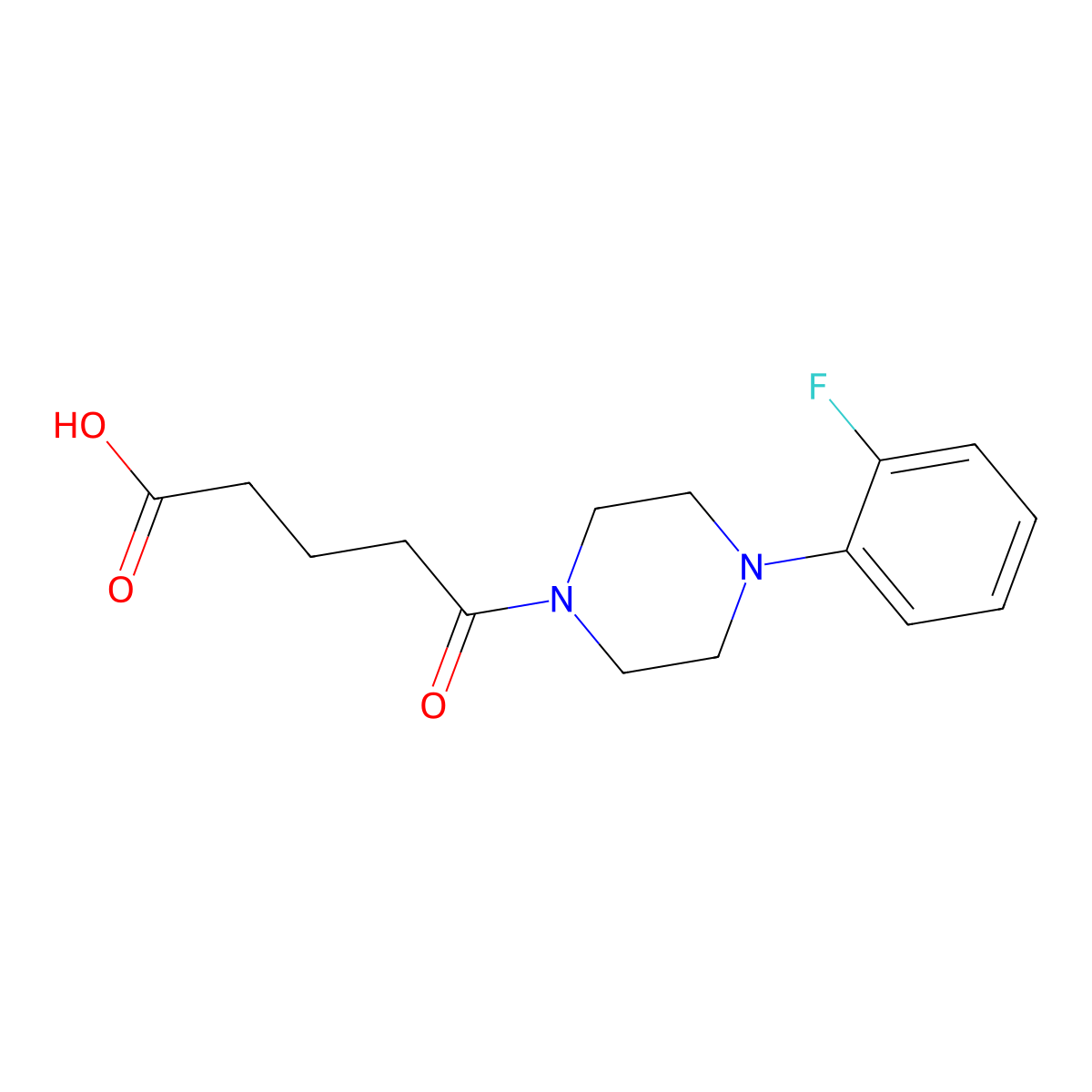 5-[4-(2-Fluorophenyl)piperazin-1-yl]-5-oxopentanoic acid molecular structure, CAS 757200-80-9
