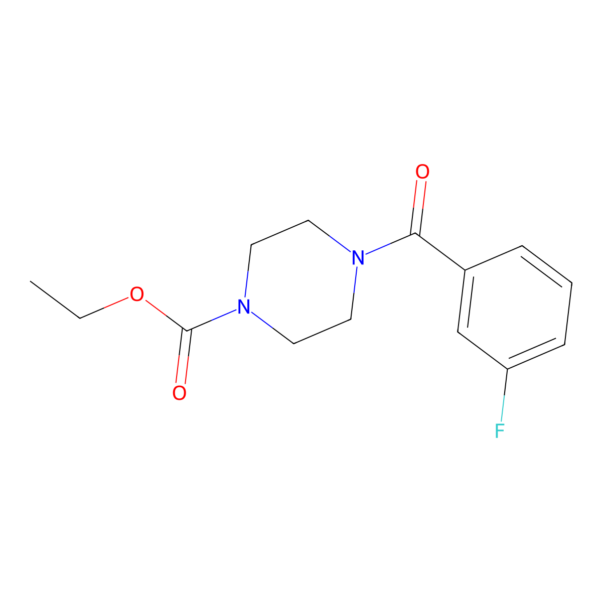 Ethyl 4-[(3-fluorophenyl)carbonyl]piperazine-1-carboxylate molecular structure, CAS 757201-24-4