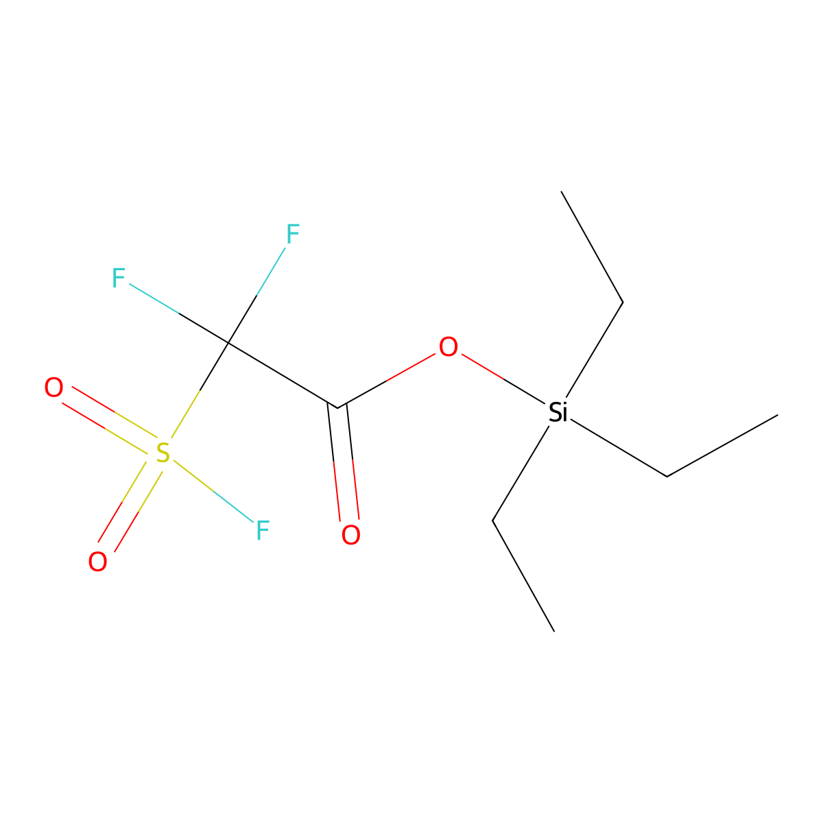 Triethylsilyl 2,2-difluoro-2-(fluorosulfonyl)acetate molecular structure, CAS 757203-27-3