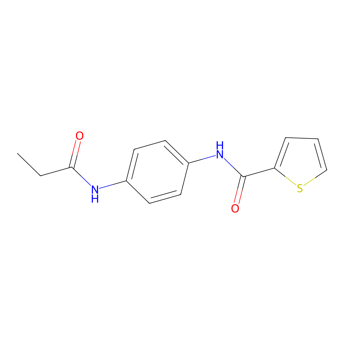 N-[4-(propanoylamino)phenyl]thiophene-2-carboxamide molecular structure, CAS 757207-01-5