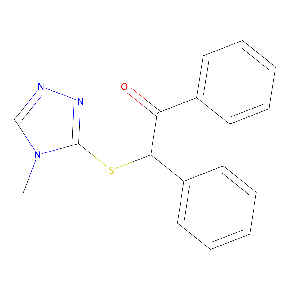 2-[(4-Methyl-1,2,4-triazol-3-yl)sulfanyl]-1,2-diphenylethanone molecular structure, CAS 757207-14-0