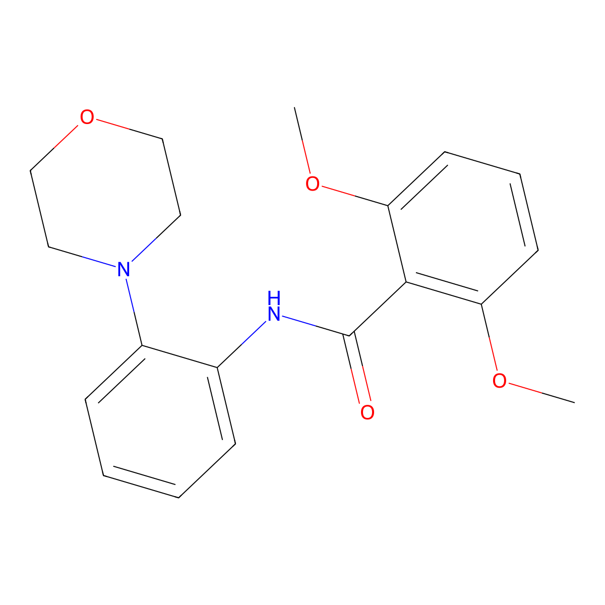 2,6-dimethoxy-N-(2-morpholin-4-ylphenyl)benzamide molecular structure, CAS 757207-37-7
