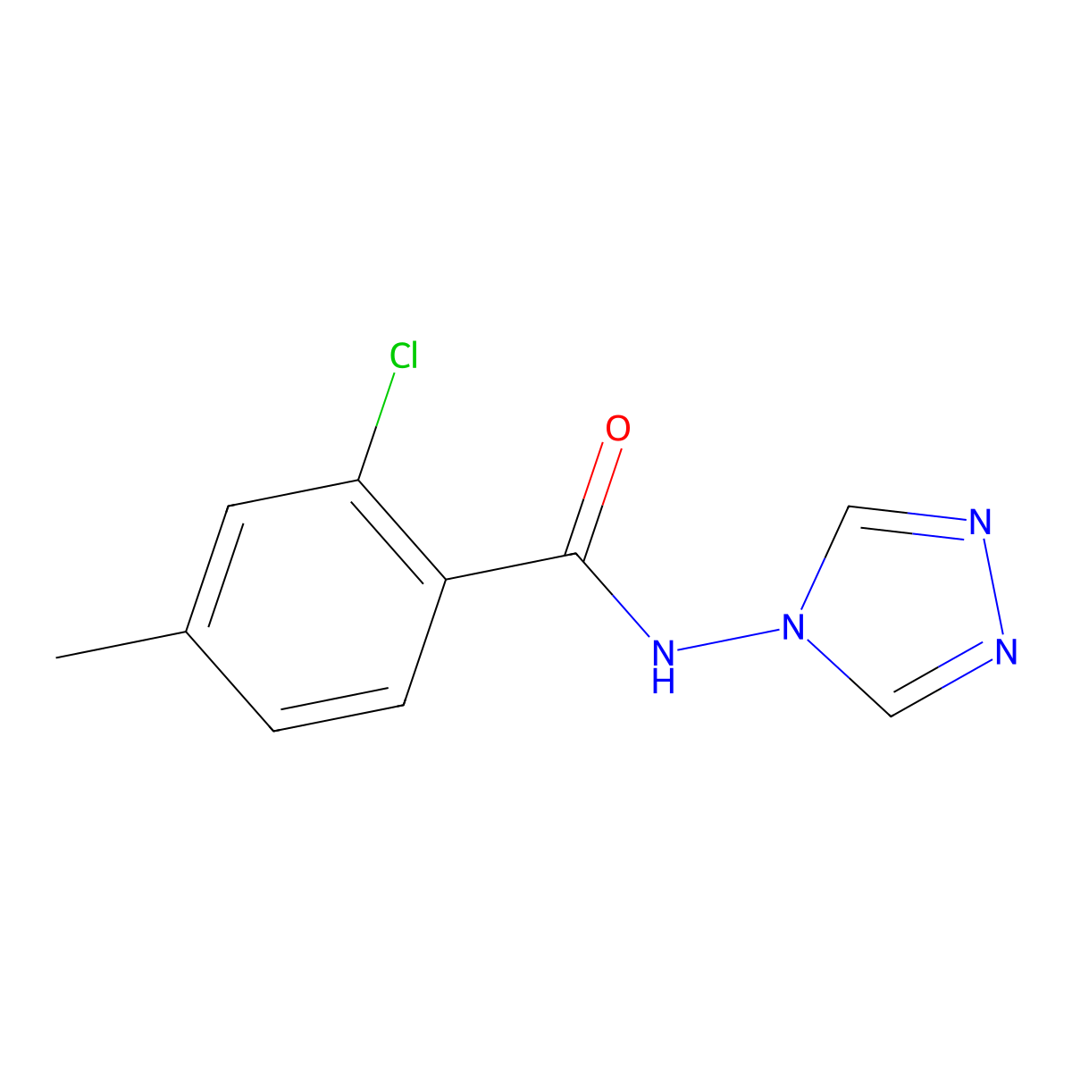 2-chloro-4-methyl-N-(1,2,4-triazol-4-yl)benzamide molecular structure, CAS 757214-57-6