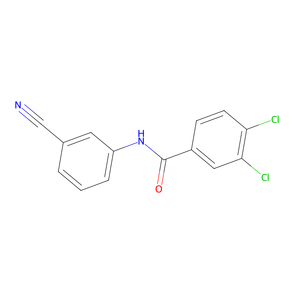 3,4-dichloro-N-(3-cyanophenyl)benzamide molecular structure, CAS 757214-61-2