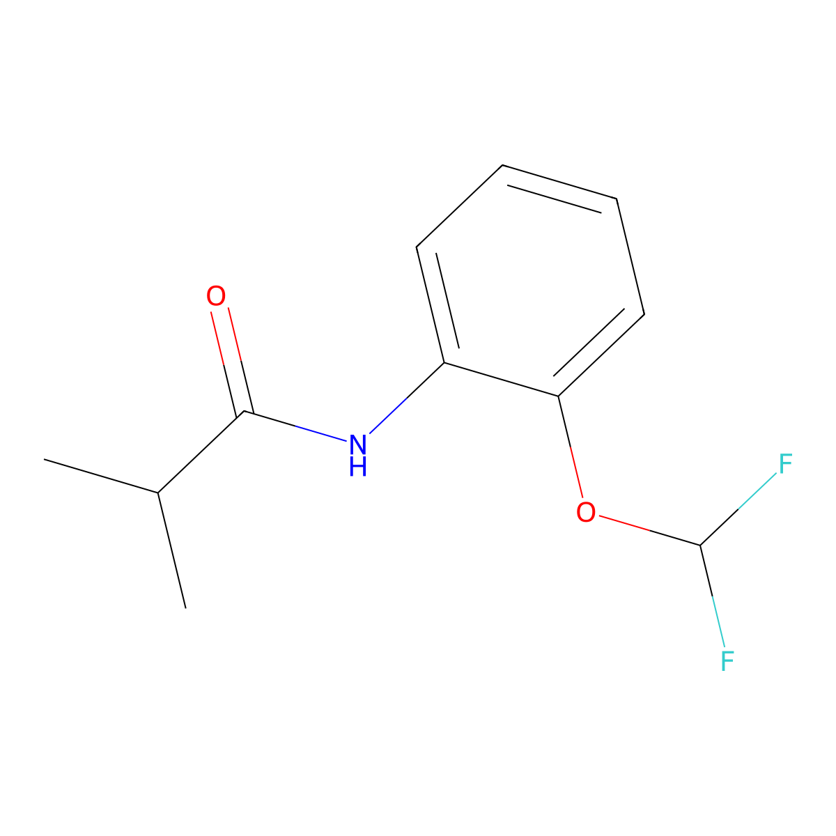 N-[2-(difluoromethoxy)phenyl]-2-methylpropanamide molecular structure, CAS 757214-96-3