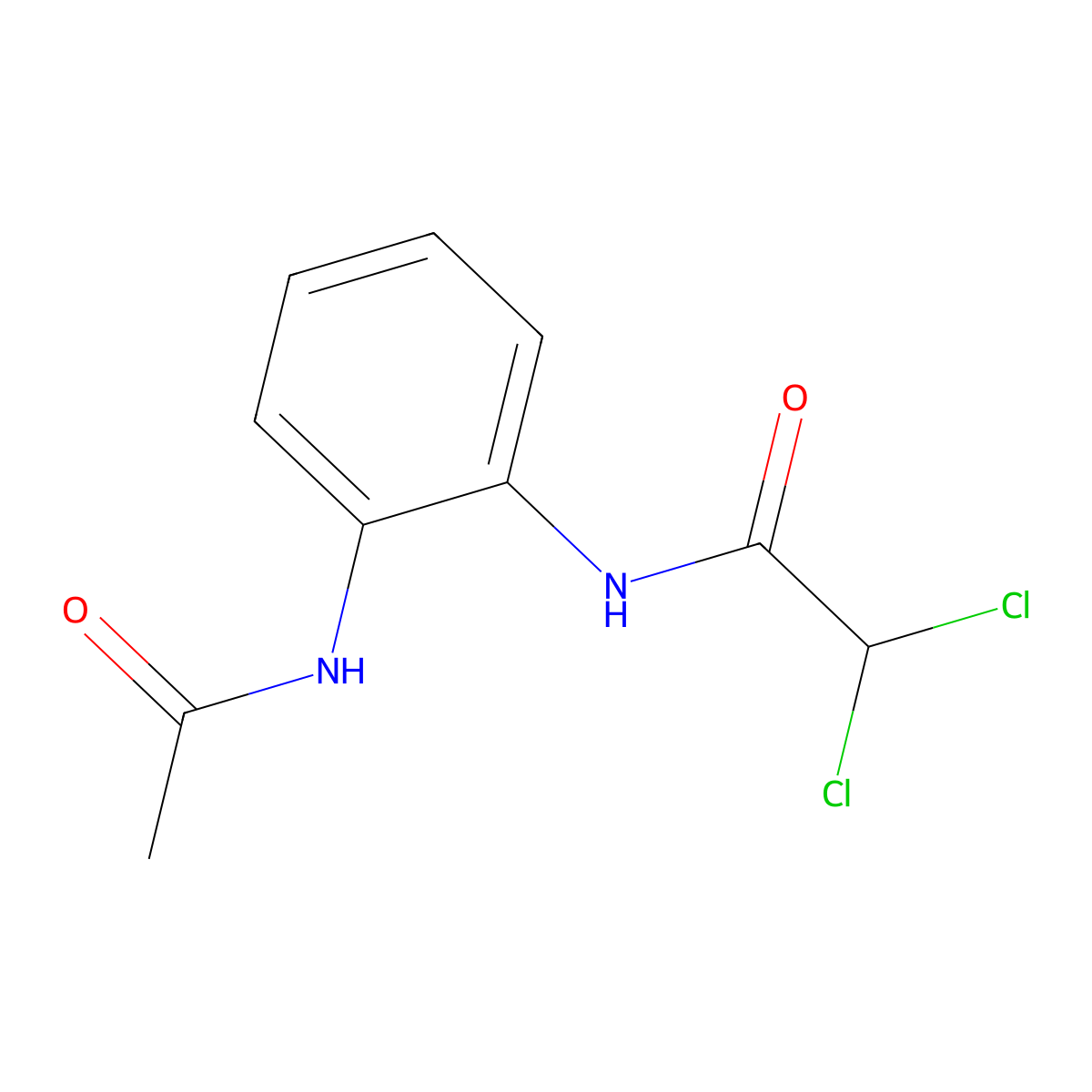 N-(2-acetamidophenyl)-2,2-dichloroacetamide molecular structure, CAS 757217-42-8
