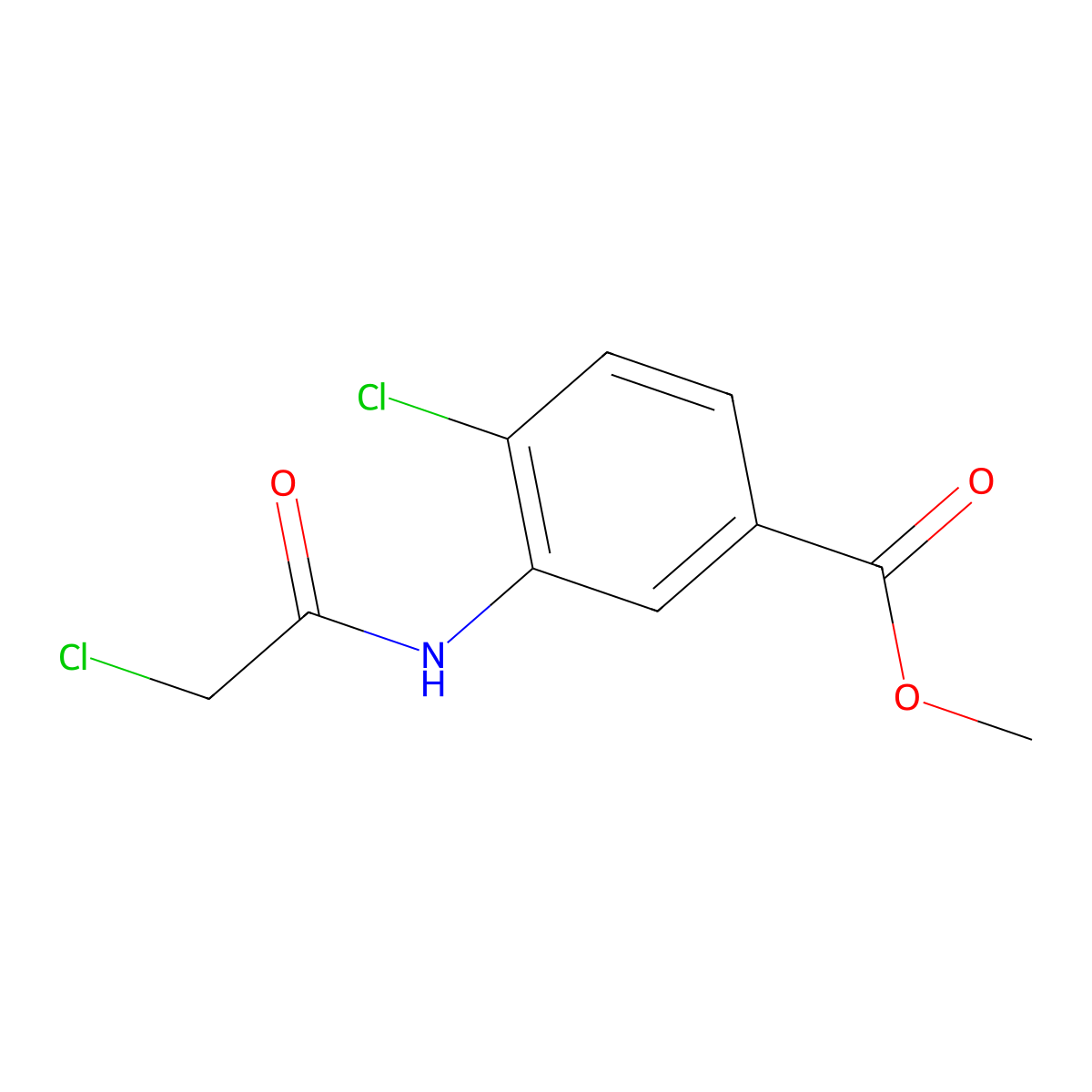 Methyl 4-chloro-3-(2-chloroacetamido)benzoate molecular structure, CAS 757218-01-2