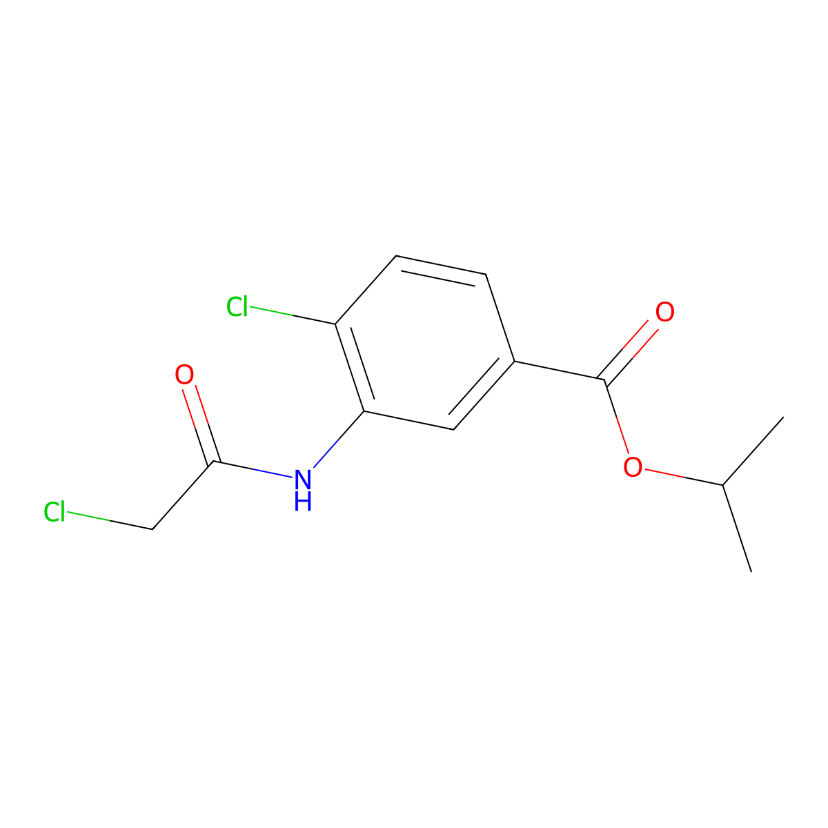 Propan-2-yl 4-chloro-3-[(chloroacetyl)amino]benzoate molecular structure, CAS 757218-02-3