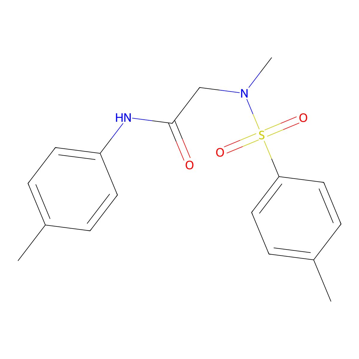 2-[methyl-(4-methylphenyl)sulfonylamino]-N-(4-methylphenyl)acetamide molecular structure, CAS 757218-04-5