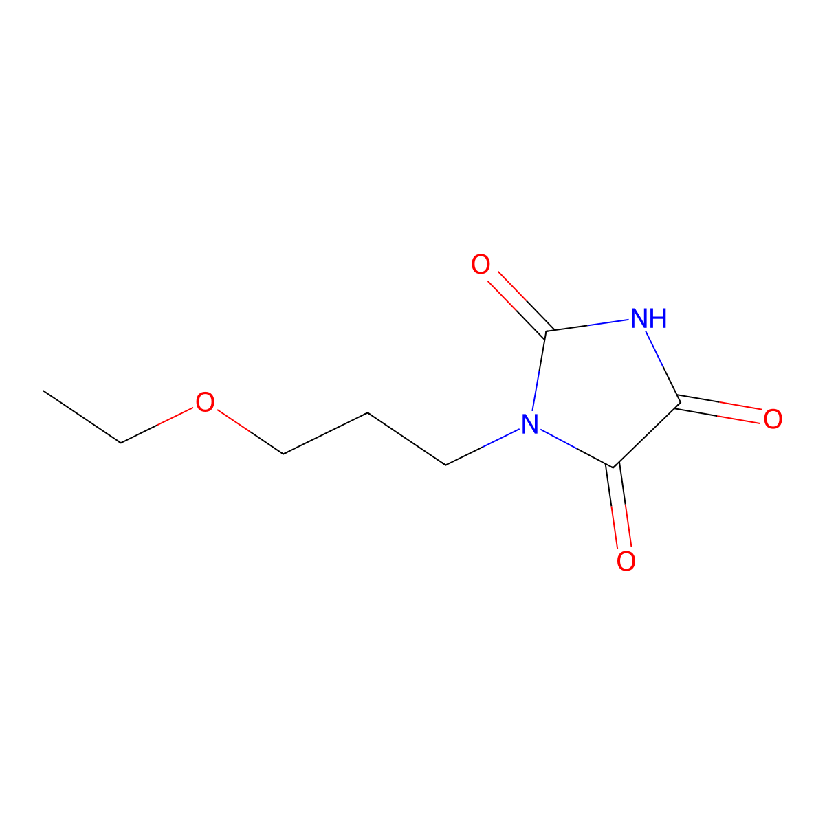 1-(3-Ethoxypropyl)imidazolidine-2,4,5-trione molecular structure, CAS 757219-91-3