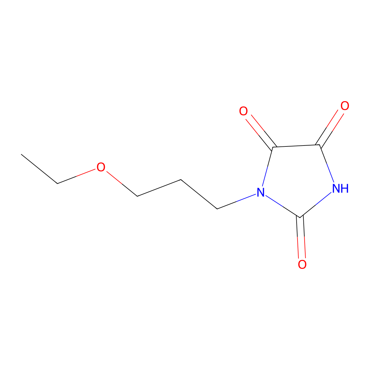1-(3-Ethoxypropyl)imidazolidine-2,4,5-trione molecular structure, CAS 757219-91-3