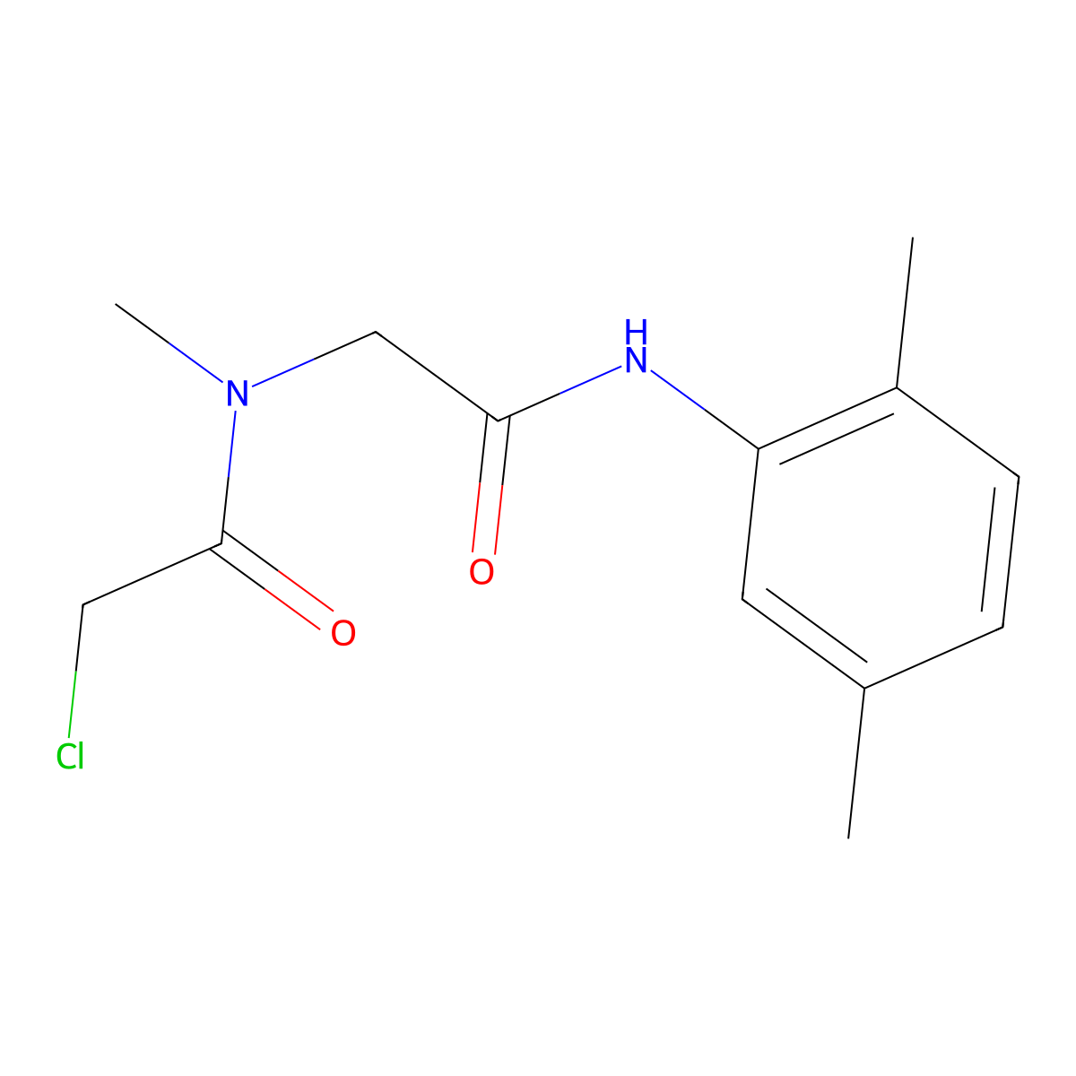 2-Chloro-N-{[(2,5-dimethylphenyl)carbamoyl]methyl}-N-methylacetamide molecular structure, CAS 757220-81-8