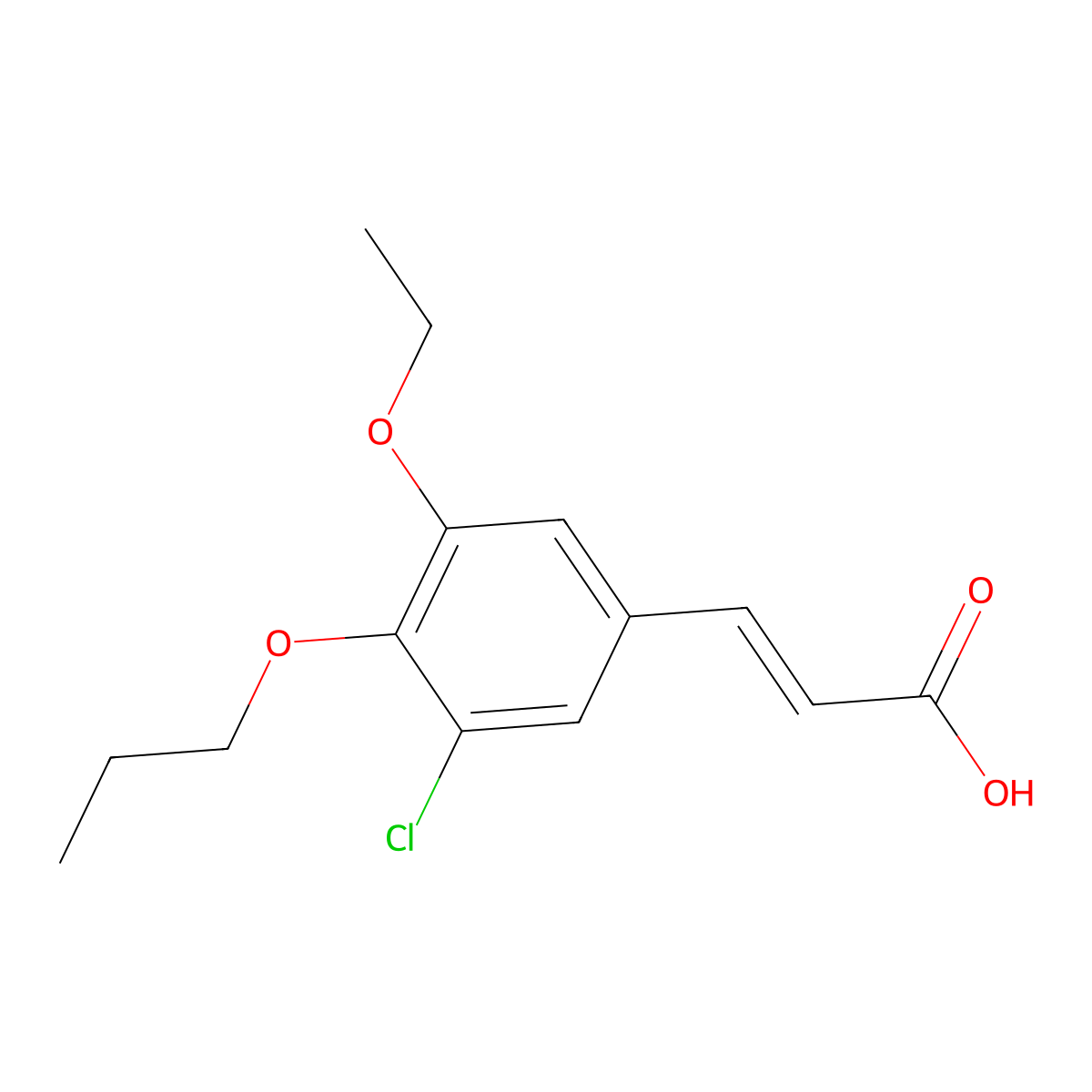 3-(3-Chloro-5-ethoxy-4-propoxyphenyl)prop-2-enoic acid molecular structure, CAS 757221-40-2