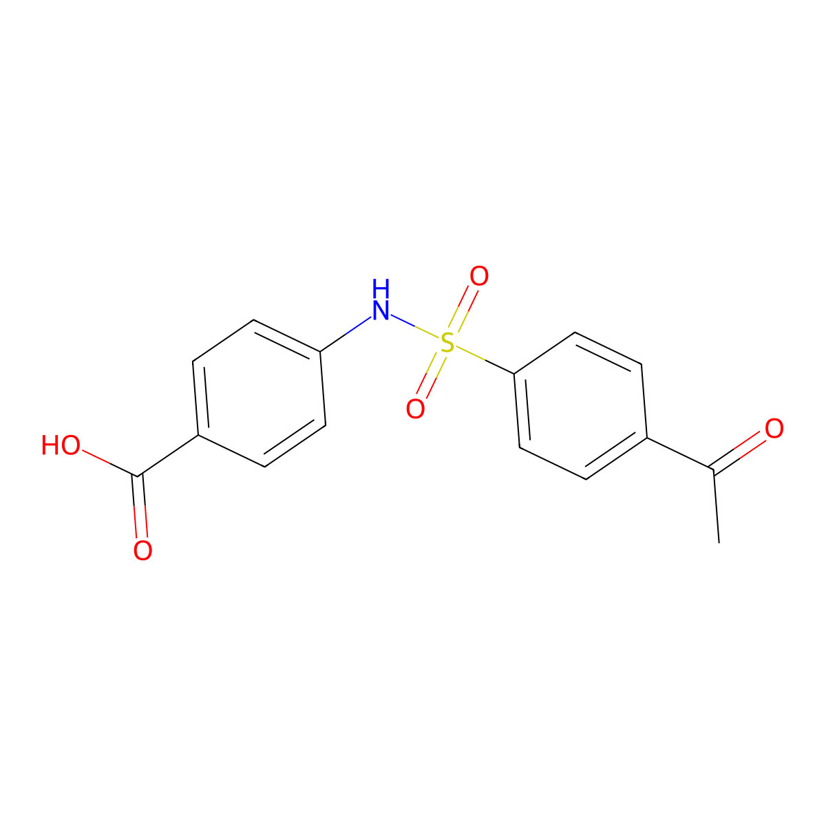 4-(4-Acetylbenzenesulfonamido)benzoic acid molecular structure, CAS 757221-45-7