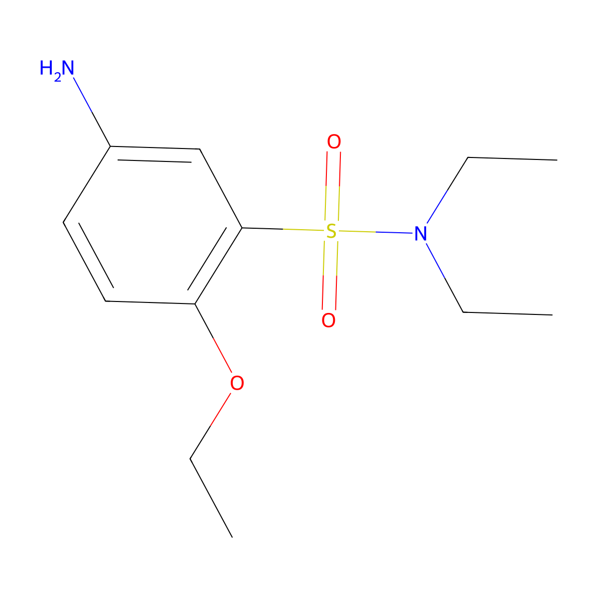 5-amino-2-ethoxy-N,N-diethylbenzenesulfonamide molecular structure, CAS 757221-64-0