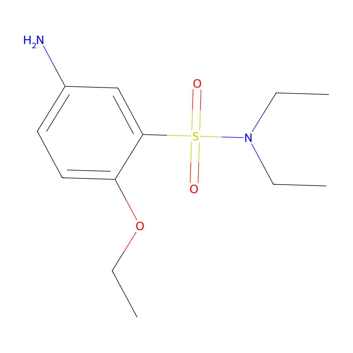 5-amino-2-ethoxy-N,N-diethylbenzenesulfonamide molecular structure, CAS 757221-64-0