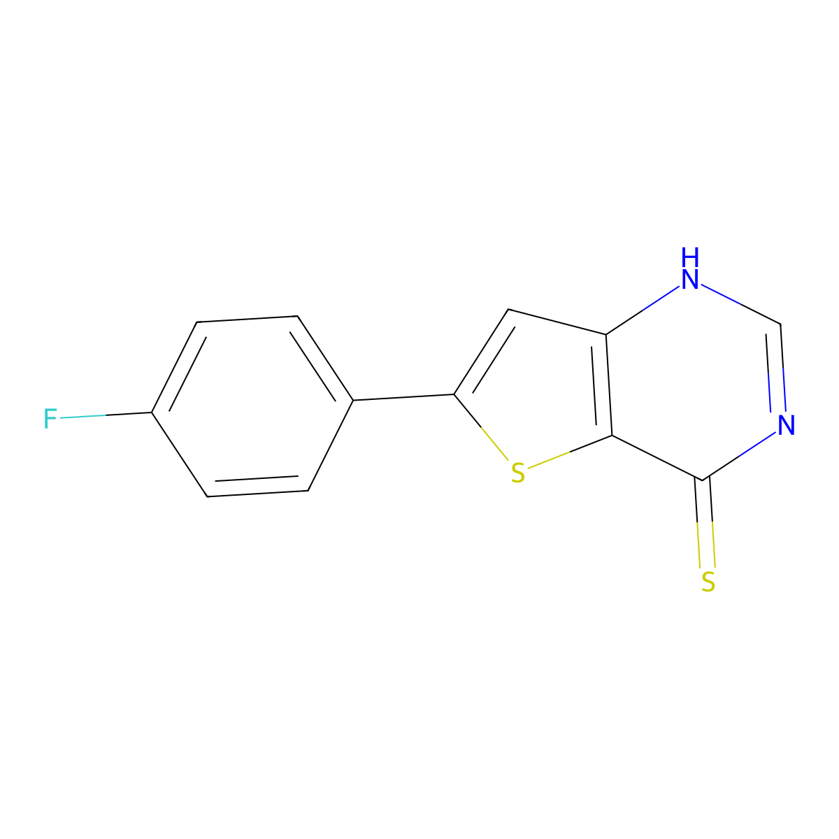 6-(4-Fluorophenyl)thieno[3,2-d]pyrimidine-4-thiol molecular structure, CAS 757221-68-4
