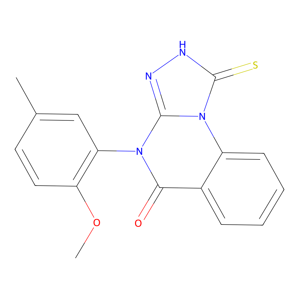 4-(2-methoxy-5-methylphenyl)-1-sulfanyl-4H,5H-[1,2,4]triazolo[4,3-a]quinazolin-5-one molecular structure, CAS 757221-87-7