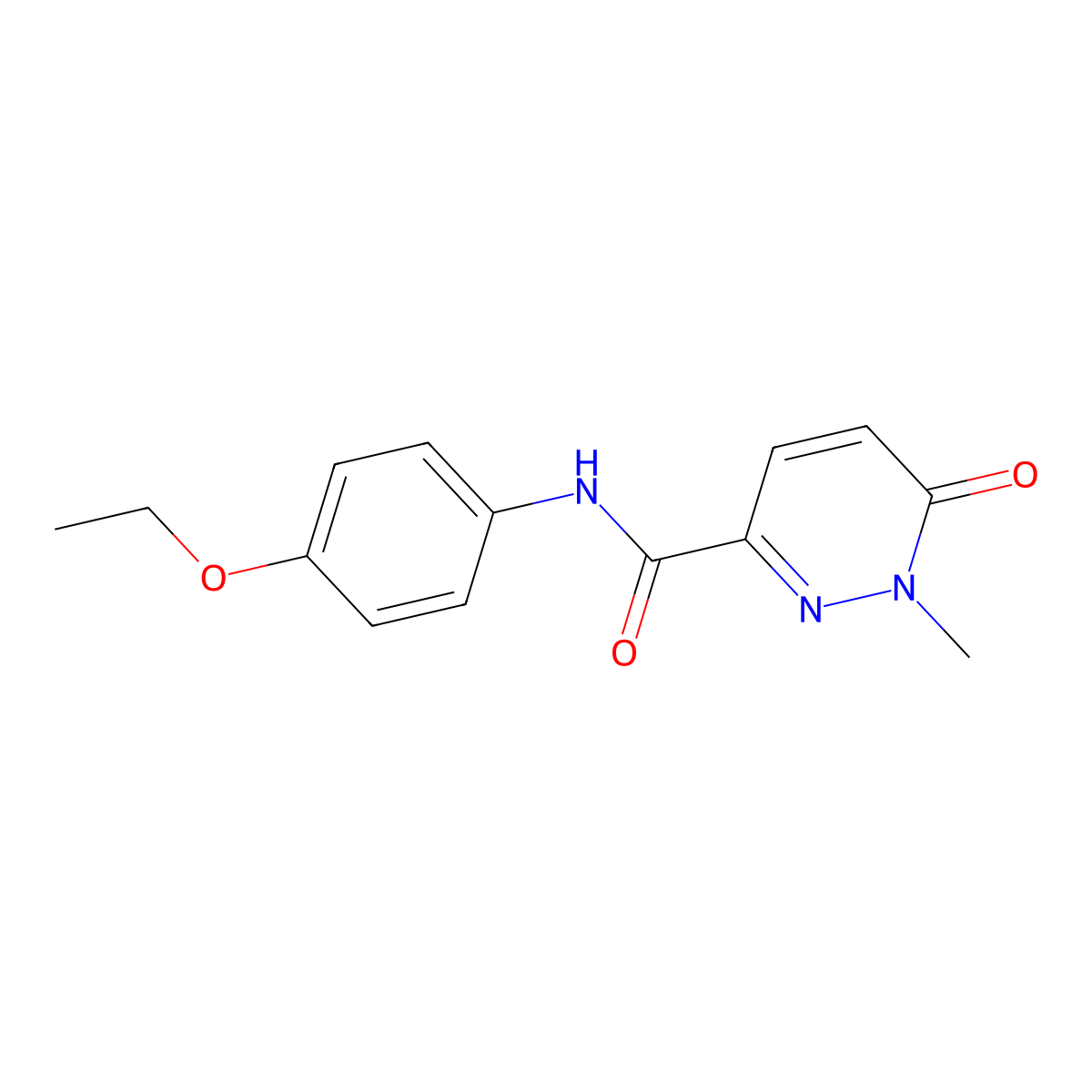 N-(4-ethoxyphenyl)-1-methyl-6-oxo-1,6-dihydropyridazine-3-carboxamide molecular structure, CAS 757222-06-3